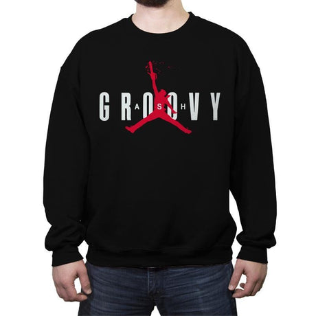 Ash Groovy - Crew Neck Sweatshirt Crew Neck Sweatshirt RIPT Apparel Small / Black