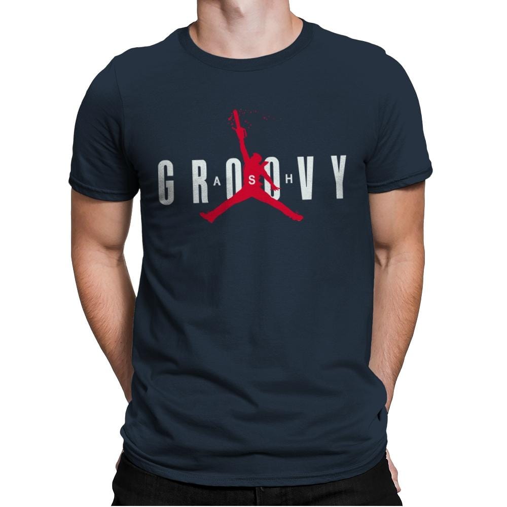 Ash Groovy - Mens Premium T-Shirts RIPT Apparel Small / Indigo