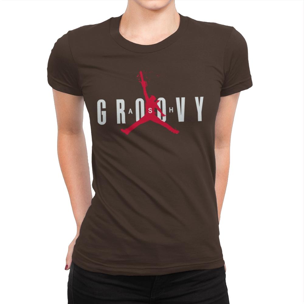 Ash Groovy - Womens Premium T-Shirts RIPT Apparel Small / Dark Chocolate