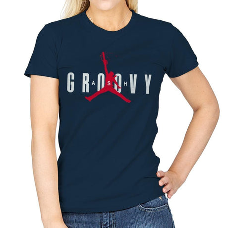 Ash Groovy - Womens T-Shirts RIPT Apparel Small / Navy