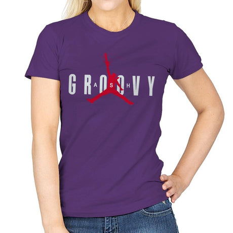 Ash Groovy - Womens T-Shirts RIPT Apparel Small / Purple