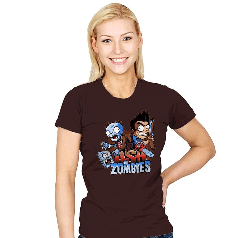 Ash vs Zombies - Womens T-Shirts RIPT Apparel