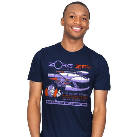 Ask About the Little Red Button - Mens T-Shirts RIPT Apparel