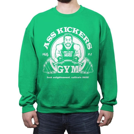 Ass Kickers Gym - Crew Neck Sweatshirt Crew Neck Sweatshirt RIPT Apparel Small / Irish Green