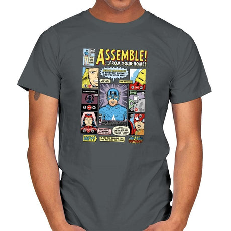 Assemble At Home - Mens T-Shirts RIPT Apparel Small / Charcoal