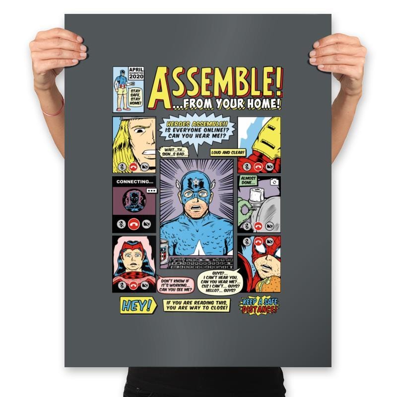 Assemble At Home - Prints Posters RIPT Apparel 18x24 / Charcoal