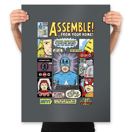 Assemble At Home - Prints Posters RIPT Apparel 18x24 / Charcoal