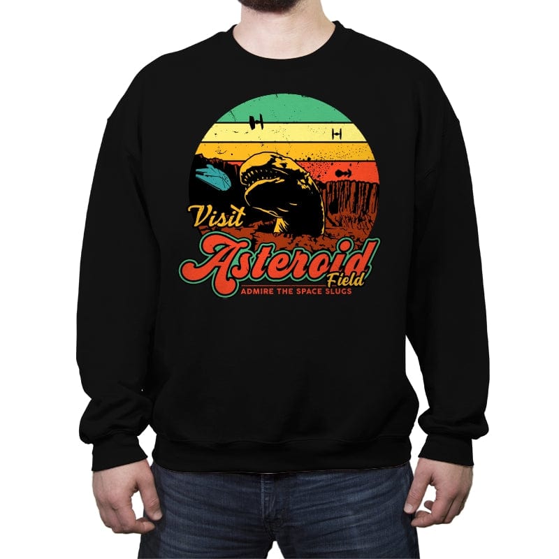 Asteroid Field - Crew Neck Sweatshirt Crew Neck Sweatshirt RIPT Apparel Small / Black