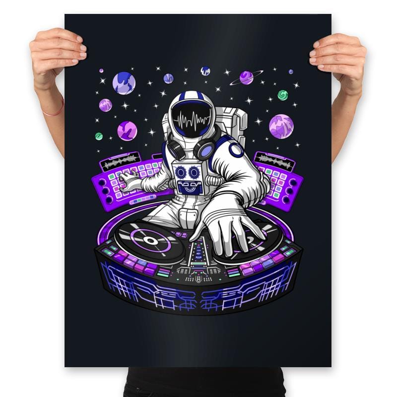 Astronaut DJ - Prints Posters RIPT Apparel 18x24 / Black