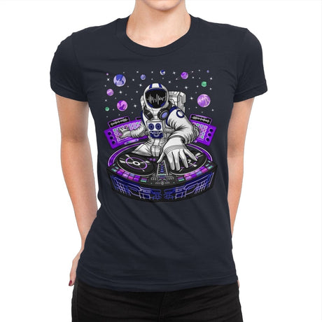 Astronaut DJ - Womens Premium T-Shirts RIPT Apparel Small / Midnight Navy