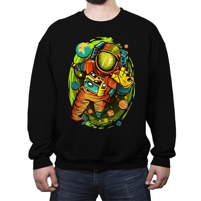 Astrophycho - Crew Neck Sweatshirt Crew Neck Sweatshirt RIPT Apparel Small / Black