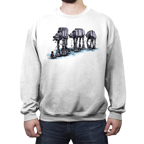AT-AT Man - Crew Neck Sweatshirt Crew Neck Sweatshirt RIPT Apparel Small / White
