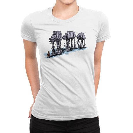 AT-AT Man - Womens Premium T-Shirts RIPT Apparel Small / White