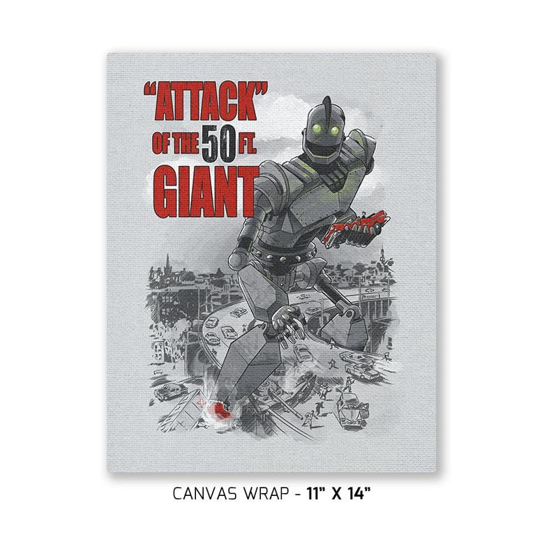 "Attack" of the 50 ft Giant Exclusive - Canvas Wraps Canvas Wraps RIPT Apparel 11x14 inch