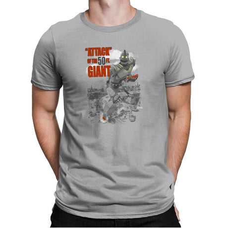 "Attack" of the 50 ft Giant Exclusive - Mens Premium T-Shirts RIPT Apparel Small / Heather Grey