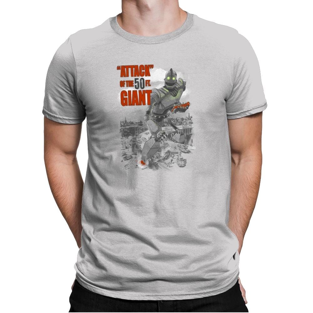 "Attack" of the 50 ft Giant Exclusive - Mens Premium T-Shirts RIPT Apparel Small / Light Grey