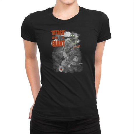 "Attack" of the 50 ft Giant Exclusive - Womens Premium T-Shirts RIPT Apparel Small / Black