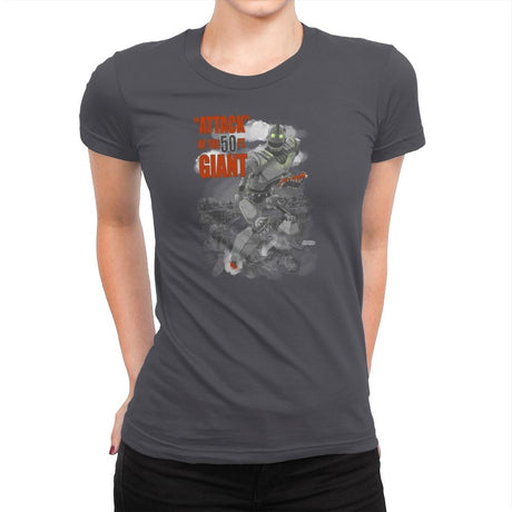 "Attack" of the 50 ft Giant Exclusive - Womens Premium T-Shirts RIPT Apparel Small / Heavy Metal
