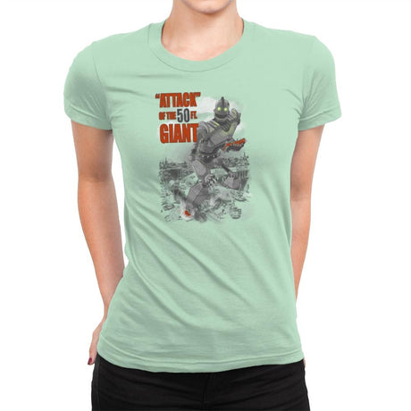 "Attack" of the 50 ft Giant Exclusive - Womens Premium T-Shirts RIPT Apparel Small / Mint