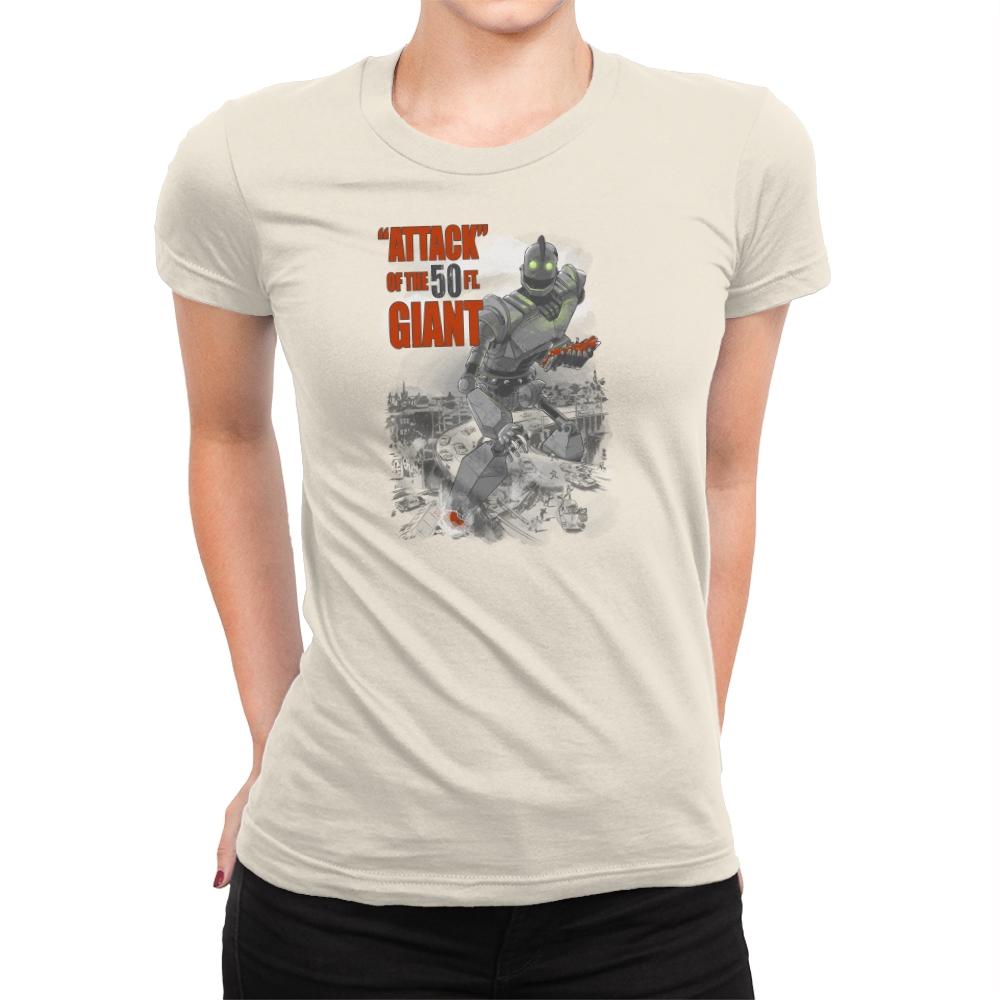 "Attack" of the 50 ft Giant Exclusive - Womens Premium T-Shirts RIPT Apparel Small / Natural