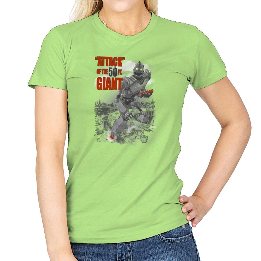 "Attack" of the 50 ft Giant Exclusive - Womens T-Shirts RIPT Apparel Small / Mint Green
