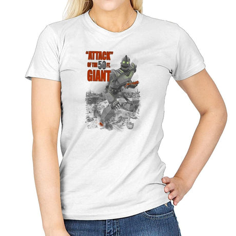 "Attack" of the 50 ft Giant Exclusive - Womens T-Shirts RIPT Apparel Small / White