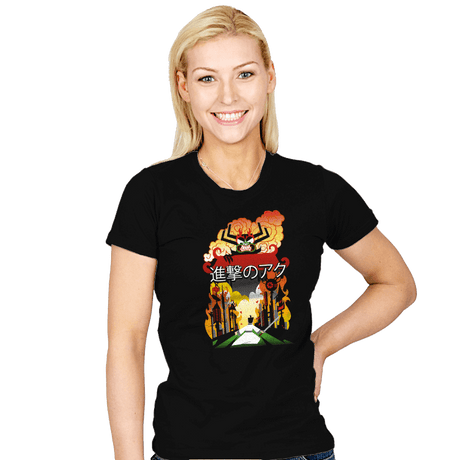 Attack on Aku - Womens T-Shirts RIPT Apparel