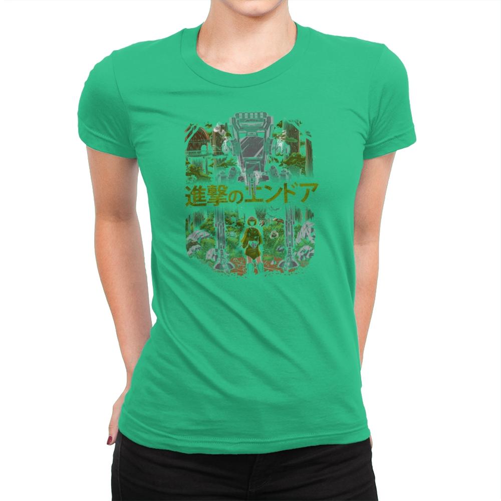 Attack on Endor Exclusive - Womens Premium T-Shirts RIPT Apparel Small / Kelly Green