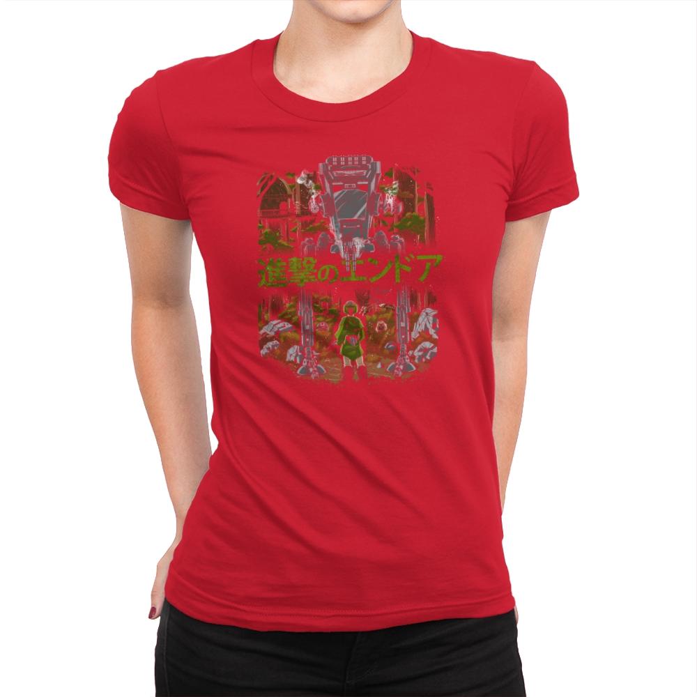 Attack on Endor Exclusive - Womens Premium T-Shirts RIPT Apparel Small / Red