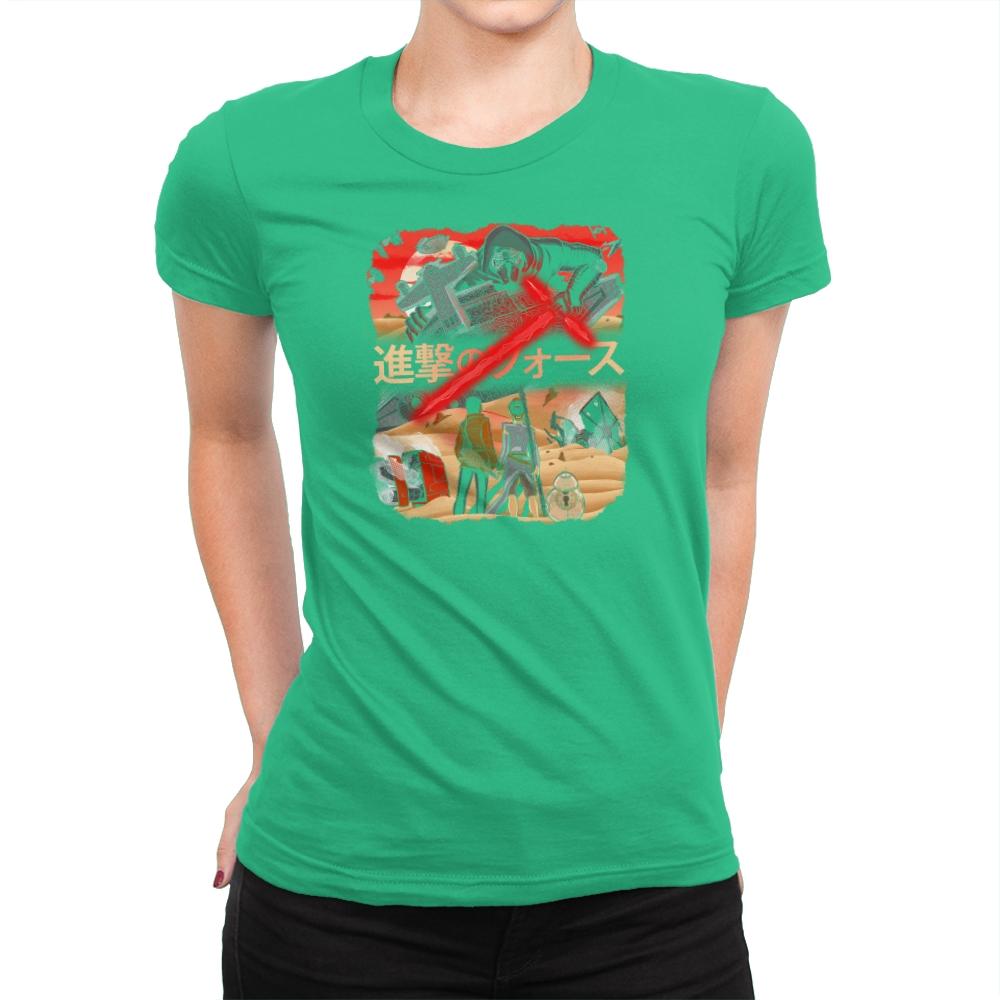 Attack on Jakku Exclusive - Womens Premium T-Shirts RIPT Apparel Small / Kelly Green