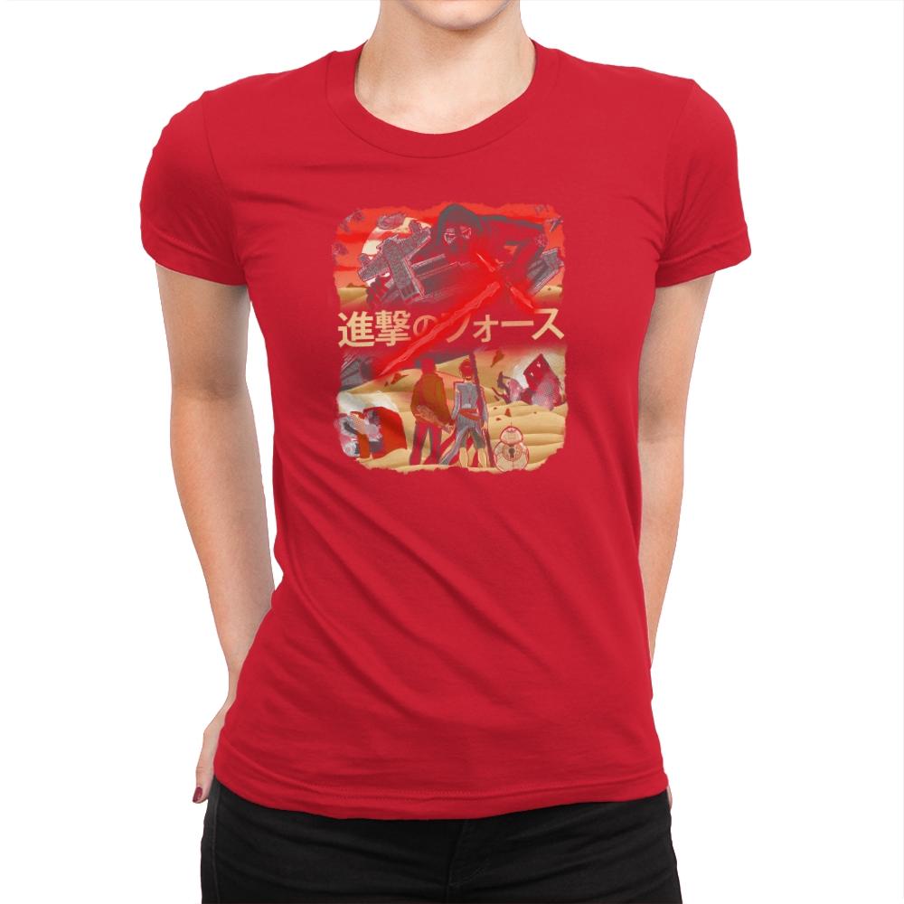 Attack on Jakku Exclusive - Womens Premium T-Shirts RIPT Apparel Small / Red