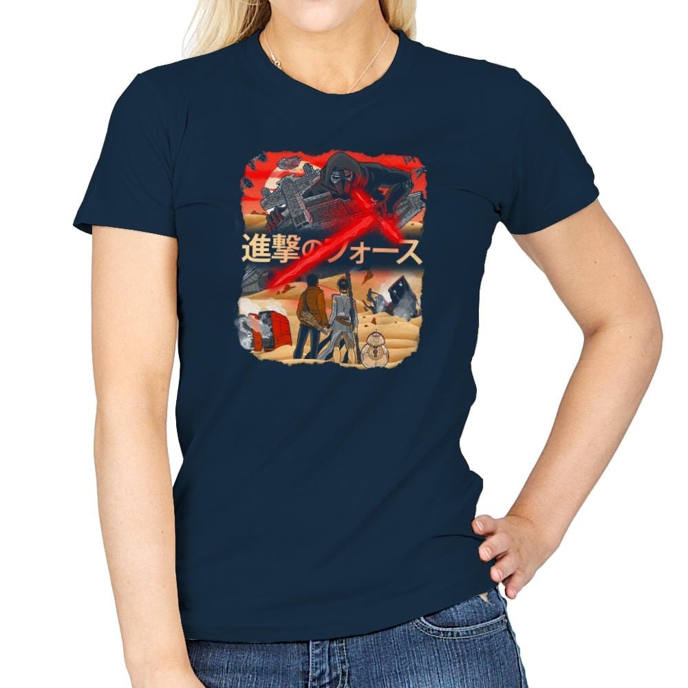 Attack on Jakku Exclusive - Womens T-Shirts RIPT Apparel Small / Navy