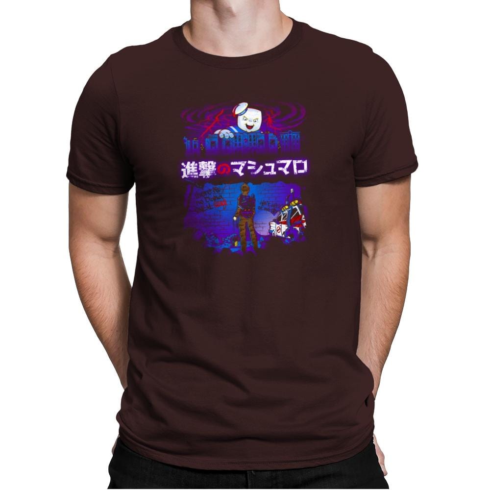 Attack on Marshmallow Exclusive - Mens Premium T-Shirts RIPT Apparel Small / Dark Chocolate