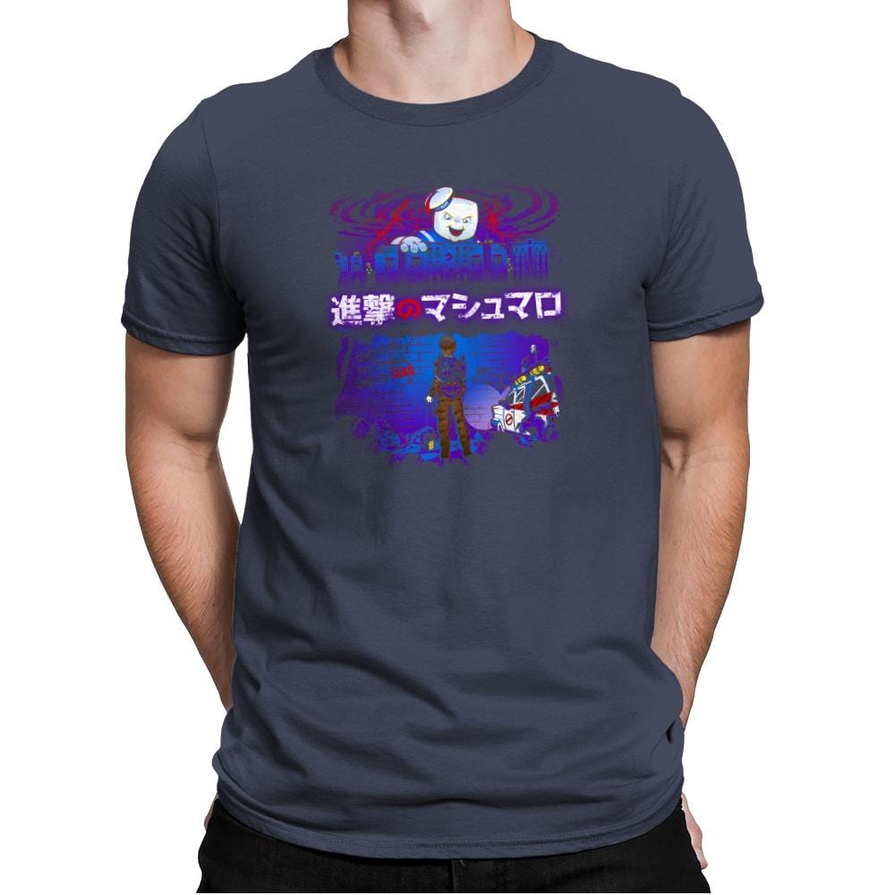 Attack on Marshmallow Exclusive - Mens Premium T-Shirts RIPT Apparel Small / Indigo