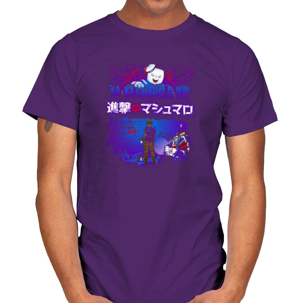 Attack on Marshmallow Exclusive - Mens T-Shirts RIPT Apparel Small / Purple
