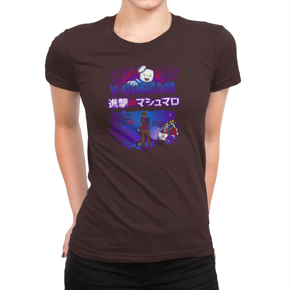 Attack on Marshmallow Exclusive - Womens Premium T-Shirts RIPT Apparel Small / Dark Chocolate