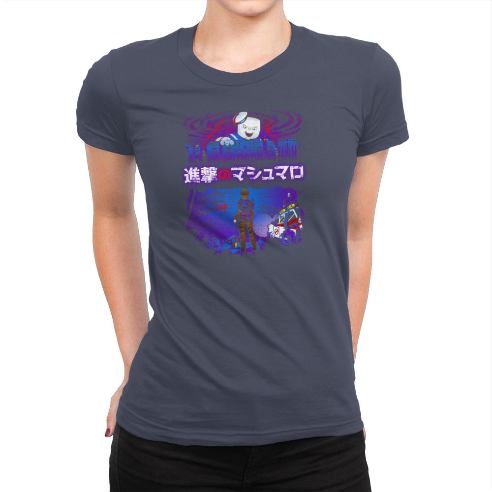 Attack on Marshmallow Exclusive - Womens Premium T-Shirts RIPT Apparel Small / Indigo