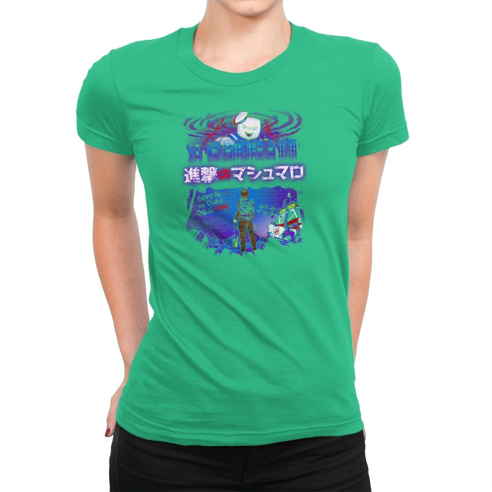 Attack on Marshmallow Exclusive - Womens Premium T-Shirts RIPT Apparel Small / Kelly Green