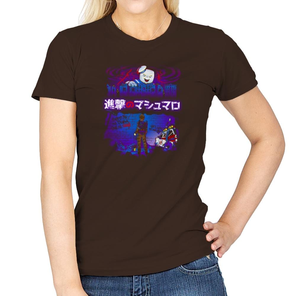 Attack on Marshmallow Exclusive - Womens T-Shirts RIPT Apparel Small / Dark Chocolate