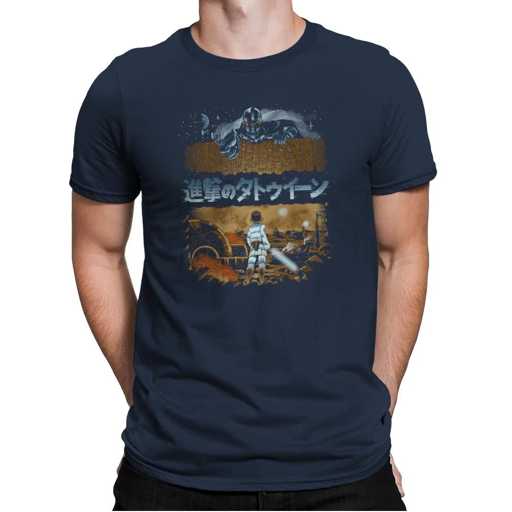 Attack on Tatooine Exclusive - Mens Premium T-Shirts RIPT Apparel Small / Midnight Navy