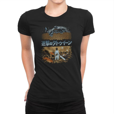 Attack on Tatooine Exclusive - Womens Premium T-Shirts RIPT Apparel Small / Black