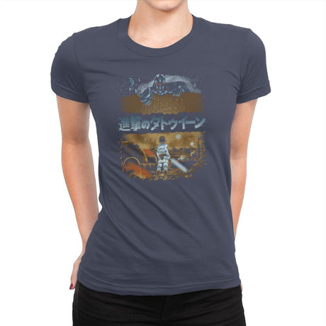 Attack on Tatooine Exclusive - Womens Premium T-Shirts RIPT Apparel Small / Indigo