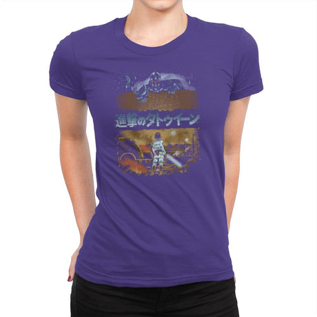 Attack on Tatooine Exclusive - Womens Premium T-Shirts RIPT Apparel Small / Purple Rush