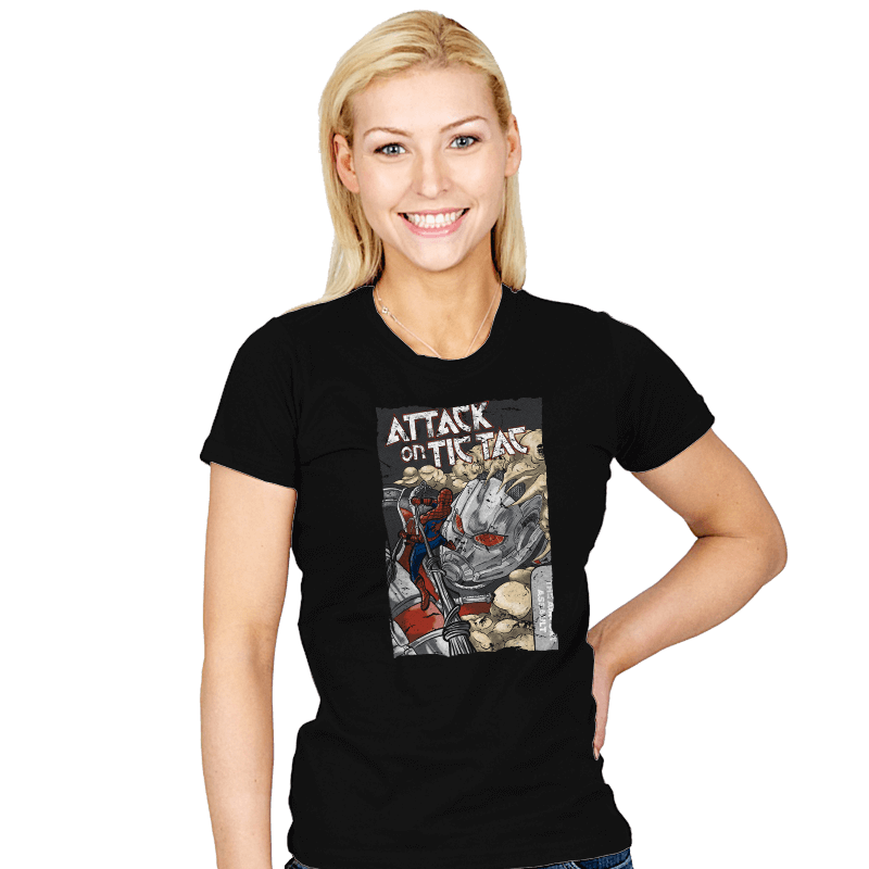 Attack on Tic Tac - Womens T-Shirts RIPT Apparel