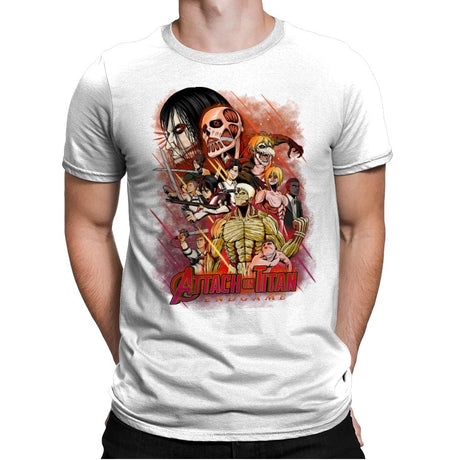 Attack On Titan Endgame - Mens Premium T-Shirts RIPT Apparel Small / White