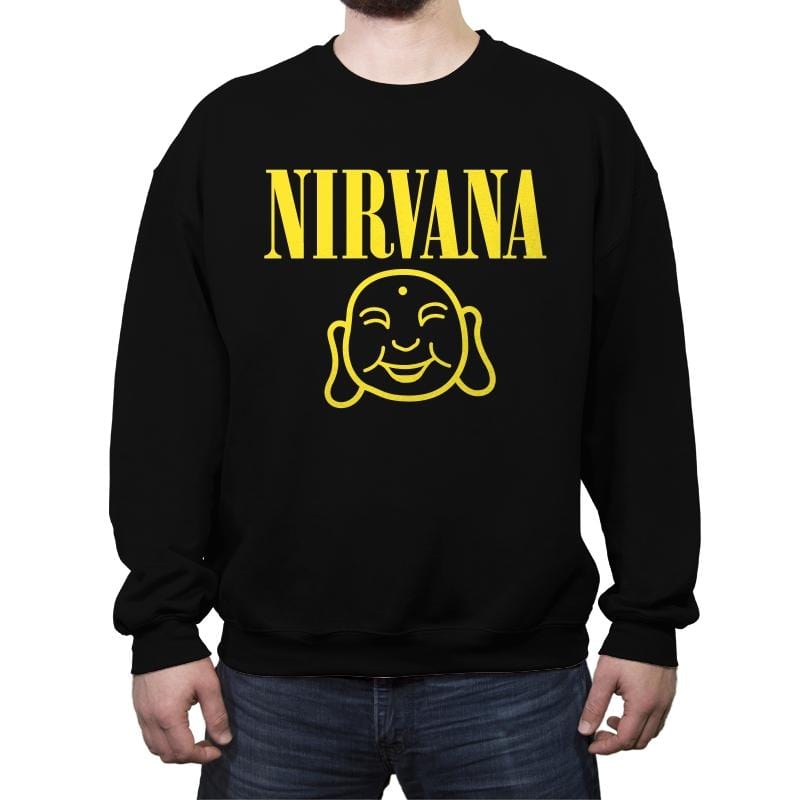 Attain Nirvana - Crew Neck Sweatshirt Crew Neck Sweatshirt RIPT Apparel