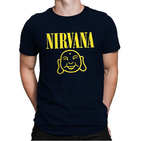 Attain Nirvana - Mens Premium T-Shirts RIPT Apparel Small / Midnight Navy