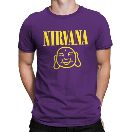 Attain Nirvana - Mens Premium T-Shirts RIPT Apparel Small / Purple Rush