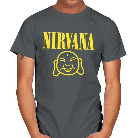 Attain Nirvana - Mens T-Shirts RIPT Apparel Small / Charcoal