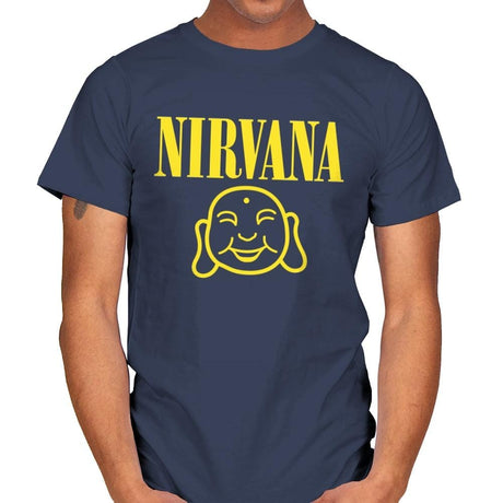 Attain Nirvana - Mens T-Shirts RIPT Apparel Small / Navy